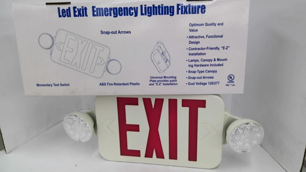 LED EZ Exit Emergency Lighting Fixture 120/277 Volts