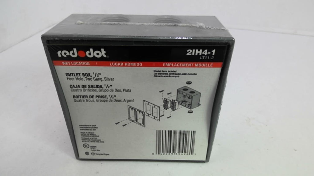 Red Dot 2IH4-1 Wet Location Outlet Box 1/2" 4 Hole