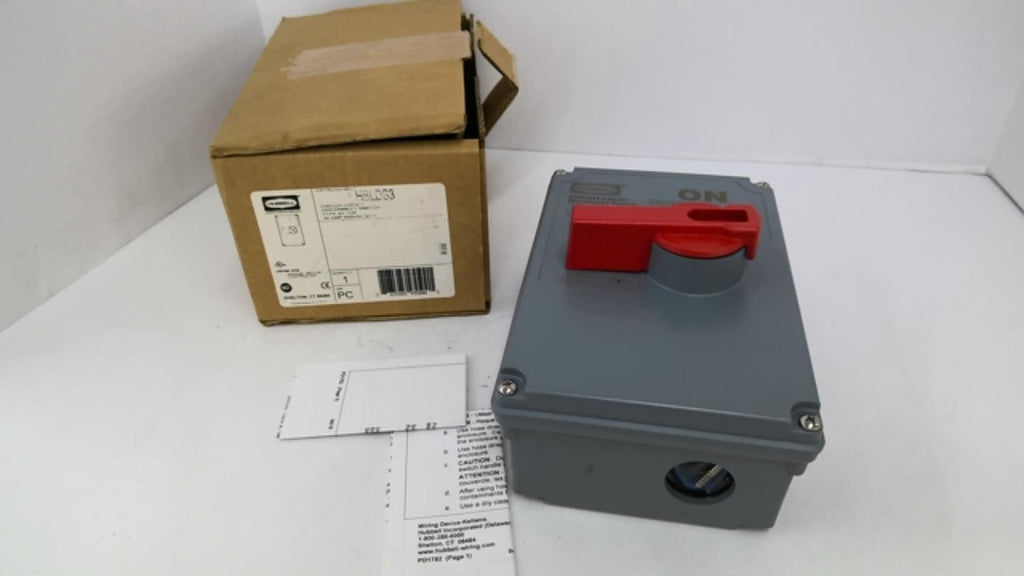 Hubbell HBLDS3RS Circuit Lock Disconnect Switch 12K 30AMP