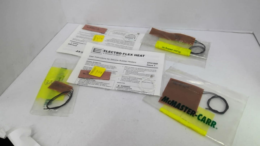 Electro-Flex Heat Assorted Silicone Rubber Heaters Lot of 5