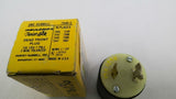Hubbell 7545-C Insulgrip Twist Lock Dead Front Plug 15A 125V 2 Pole 2 Wire