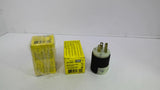 Hubbell HBL5266C Straight Blade Plug Insulgrip 2 Pole 3 Wire Grounding Lot of 2