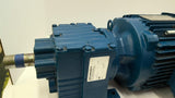 SEW Eurodrive R27 DRN90S4/BE2HR/Z Gear Brake Motor 1 HP 230/460V 18.08:1 Ratio