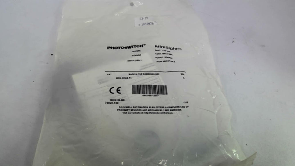 Allen Bradley 42KL-D1lB-F4 Photoswitch Diffuse Sensor