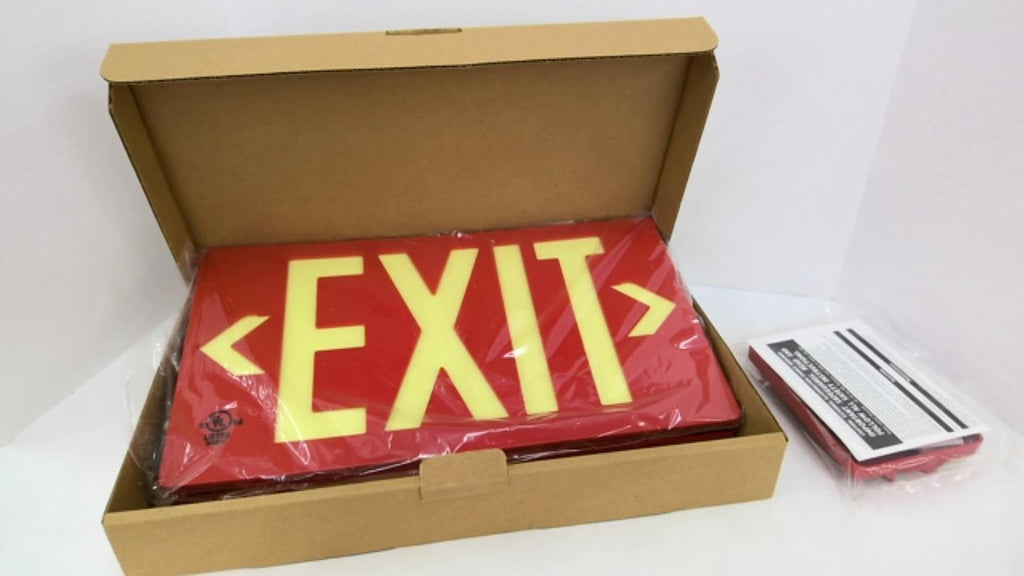 GloBrite 750-B Red Exit Sign Single Sided