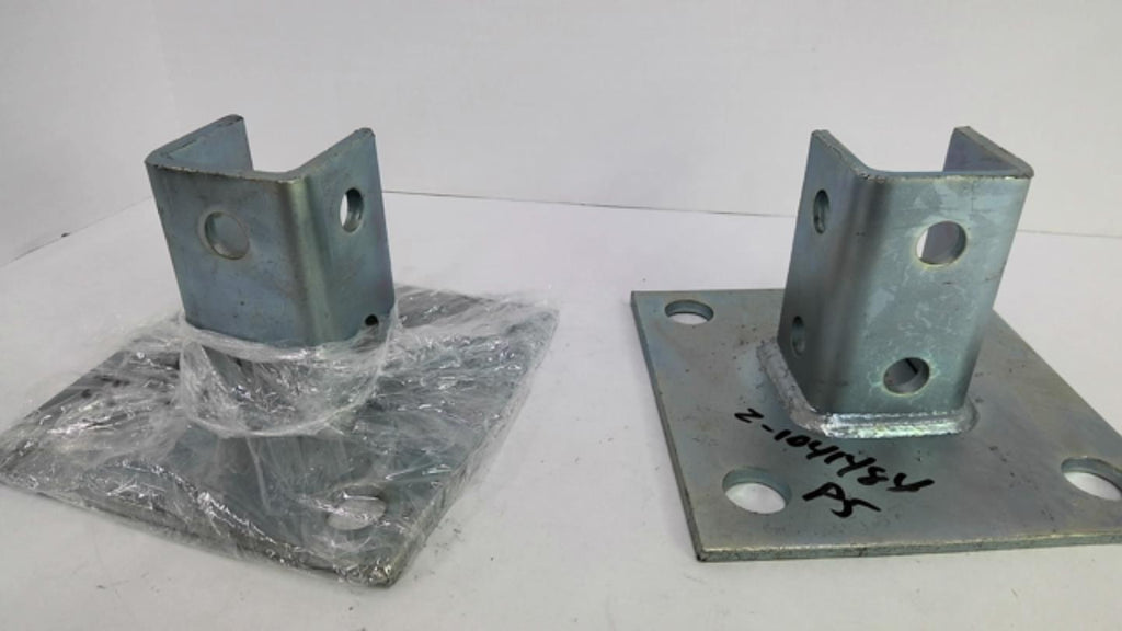 Grainger Post Base 2HZD8 6in Silver Lot of 2