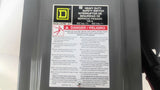 Square DHU363 Safety Switch 600VAC 100 AMP Non Fusible