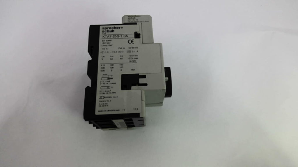 Sprecher Schuh KTA7-25S-1.6A Motor Circuit Breaker 50/60HZ