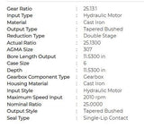 Dodge HXT625AT6B 246520-GV170452322 Torque Arm Gear Reducer 25.13:1 Ratio 75 HP