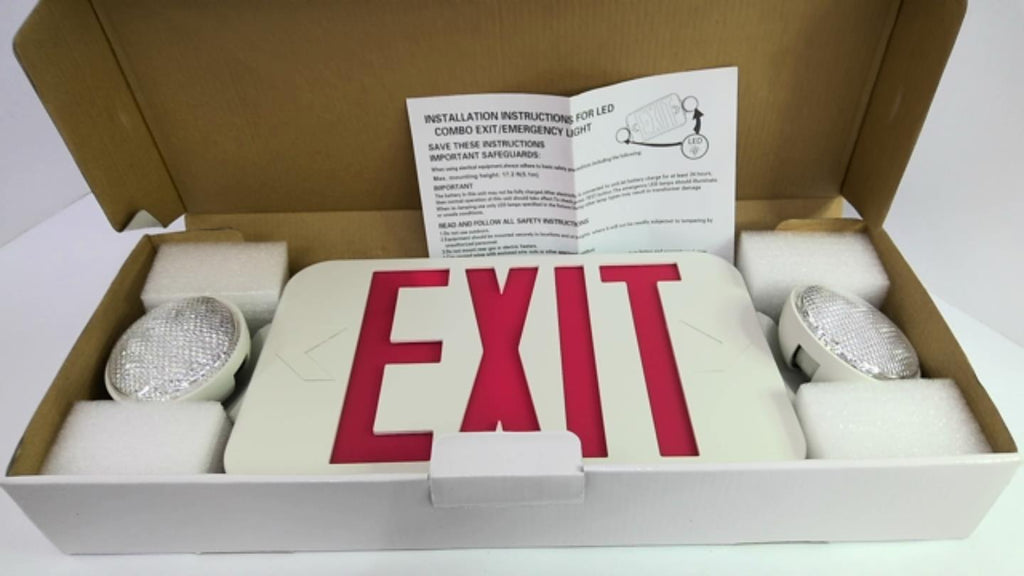 LED EXIT Emergency Lighting Fixture 120/277V