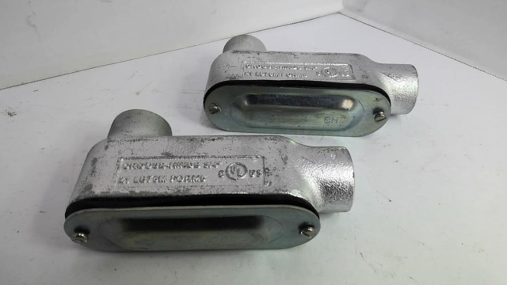 Crouse Hinds 3/4" 21 LB75M Electrical Cover Lot of 2