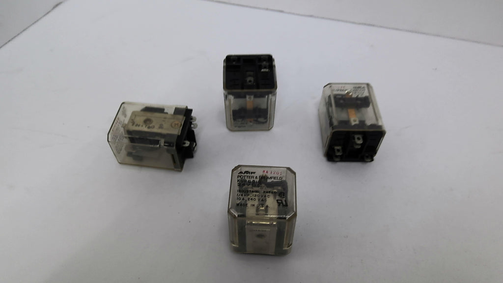 Potter & Brumfield KUP5D15 Relay 24VDC 1/4HP 120VAC 10A 240VAC Lot of 4