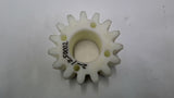 Plastic Gear White 4" OD 2" Wide 1 3/4" Bore