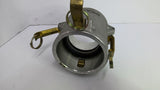 3D X 3D Aluminum Coupling 4" With 3 1/2" Inside Rubber Ring