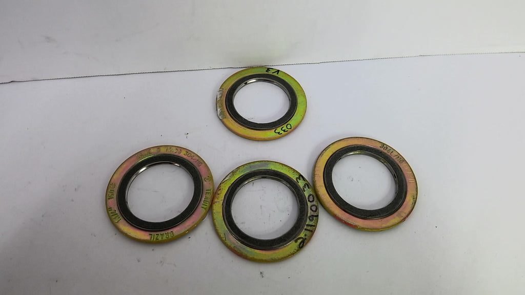 ASME Teadit 304L/MG B 16.20 Lot of 4 Replacement Gasket 1 1/4"