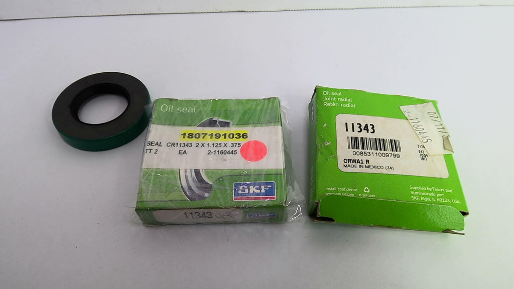 SKF CR11343 Oil Seal 2X1.125X.375 Lot of 2