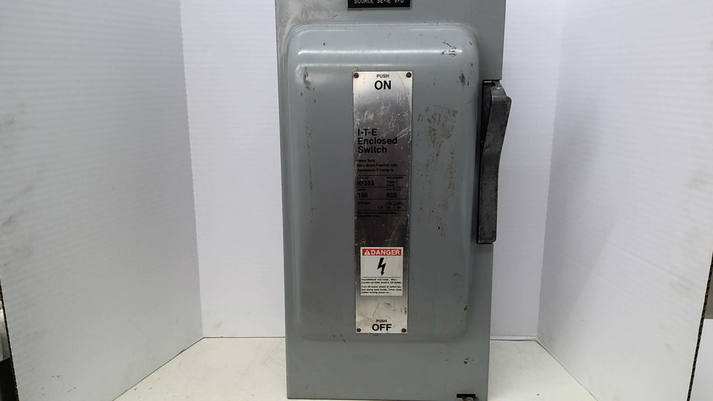 I-T-E NF353 Heavy Duty Enclosed Switch Type 1 100 AMP 600V 3PH