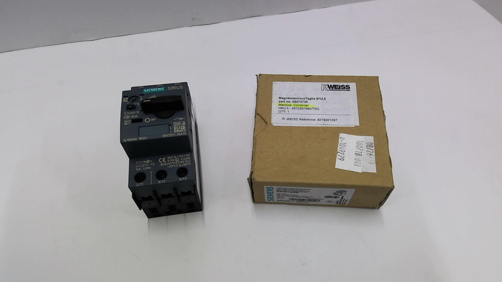 Siemens 3RV2011-1KA10 Circuit Breaker 9-12.5 Amps