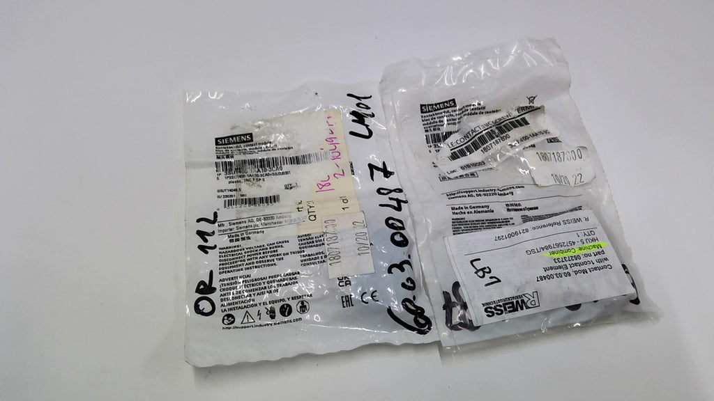 Siemens 3SU1400-1AA10-3CA0 Contact Block Module Lot Of 2