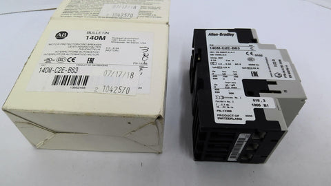 Allen Bradley 140M-C2E-B63 Circuit Breaker 460 v at 5 HP 4.0-6.3 Amps