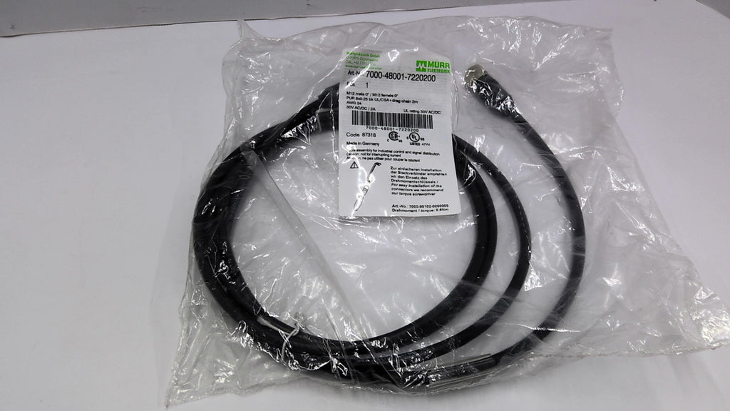 MURR ELEKTRONIK 7000-48001-7220200 6' Double Ended Cordset