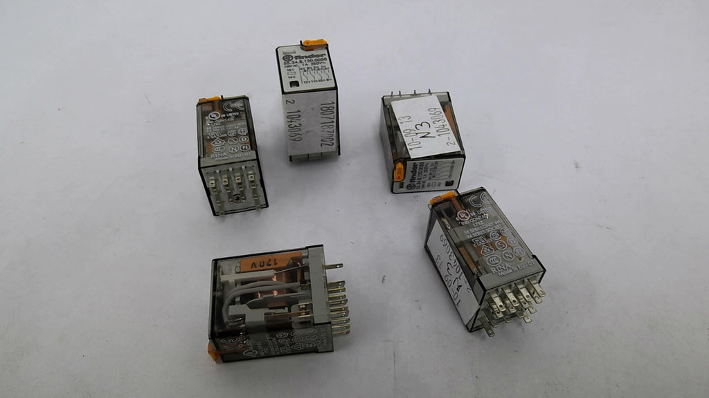 Finder 55.34.8.120.0050 Relay 120V VAC 7A Lot of 5