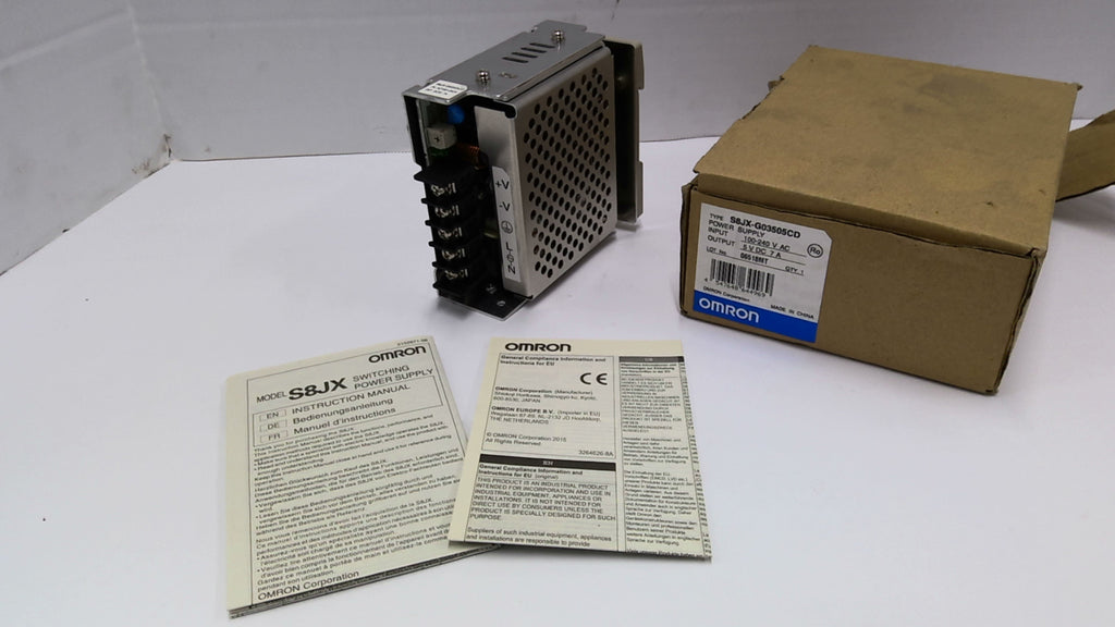 Omron S8JX-G03505CD Power Supply 5VDC 7 Amp Output