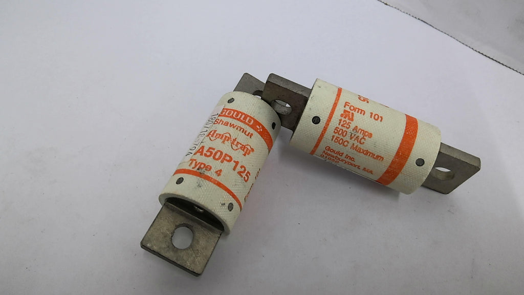 Gould Shawmut Amptrap A50P125 Fuse Type 4 125AMPS 500VAC Lot of 2