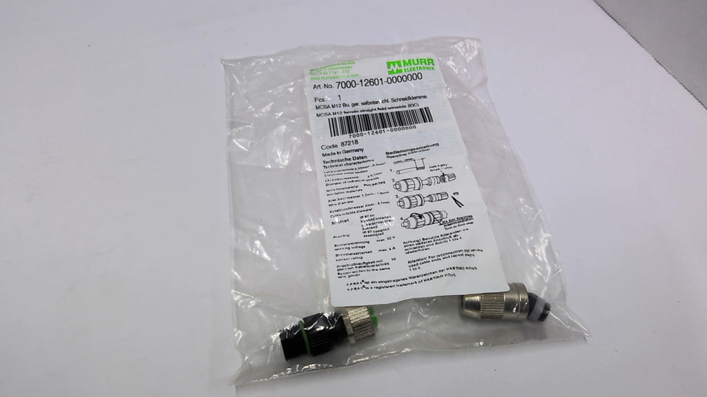 MURR ELEKTRONIK 7000-12601-0000000 MOSA M12 Female Straight Connector Plug