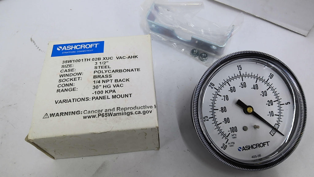 Ashcroft 2239 405-56 Pressure Guage Panel Mount 3 1/2"