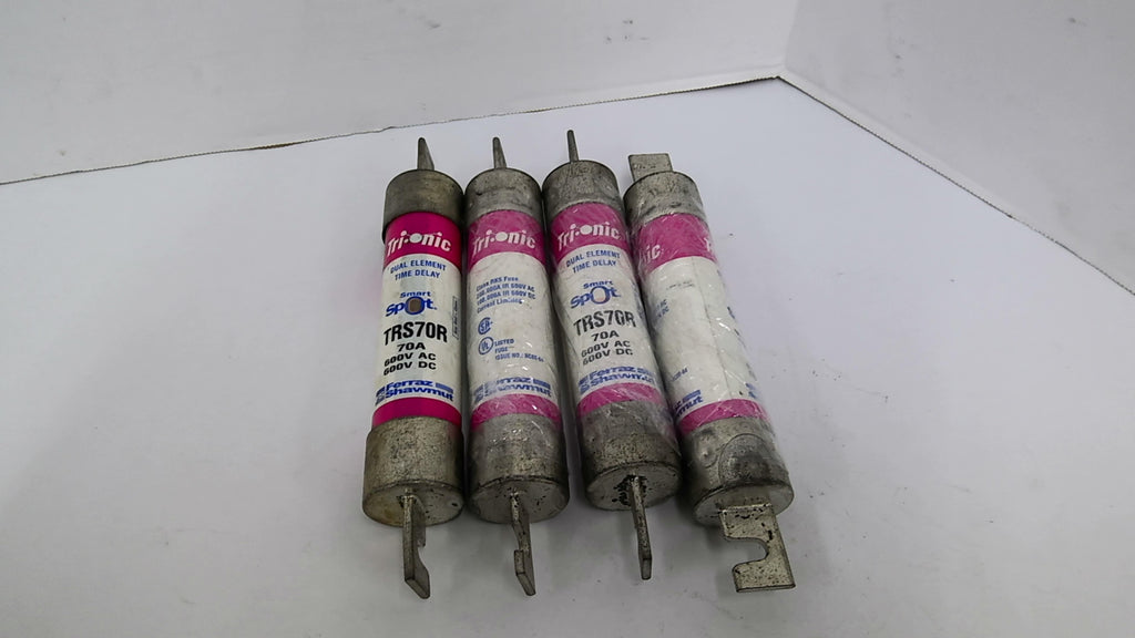 TrionicFuse TRS70R Time Delay 600VAC 70AMPS Lot of 4