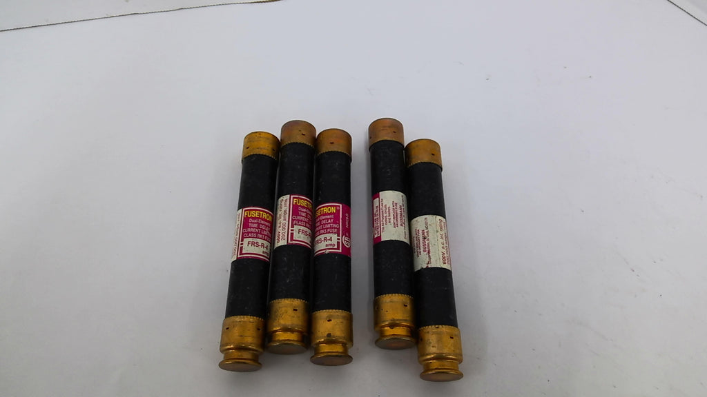 Fusetron FRS-R-4 Time Delay Fuse 600V 4 Amp Lot of 5