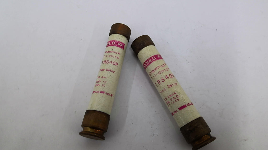 Gould TRS40R Class RK5 Fuse 600VAC 40AMPS Lot of 2