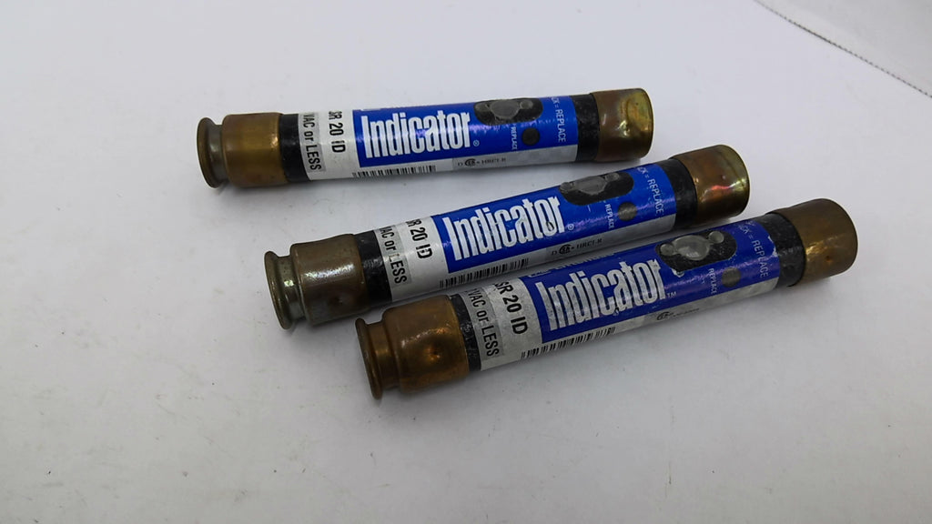 LittelFuse FLSR 20 ID Class RK5 Indicator Fuse 600VAC 20 Amp Lot of 3