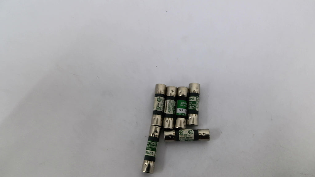 LittelFuse FLM-10 Dual Element Time Delay Fuse 250VAC 10 Amp Lot of 6