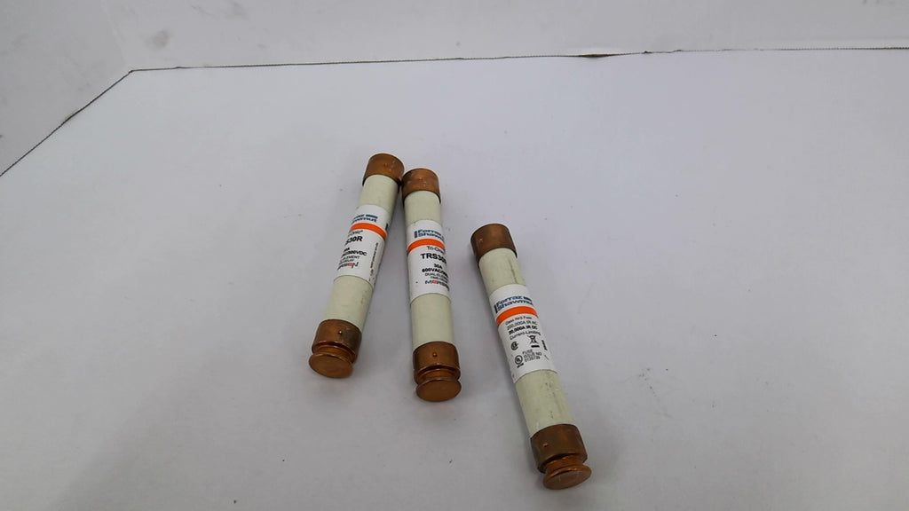 Trionic TRS30R Time Delay Fuse 30AMP 600VAC Lot of 3