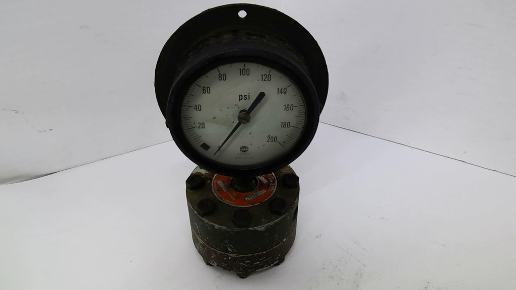 Ametek S-637 Air Pressure Gauge 200PSI MAX