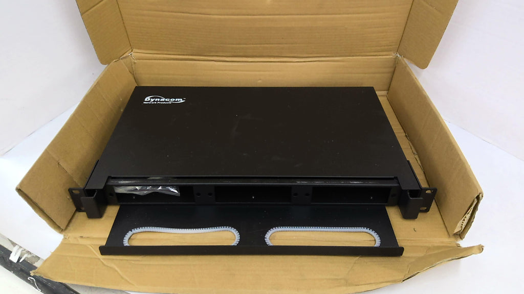 Dynacom 1U Rack Mount Fiber Optic Enclosure 13"L X 19"W X 1 3/4" H