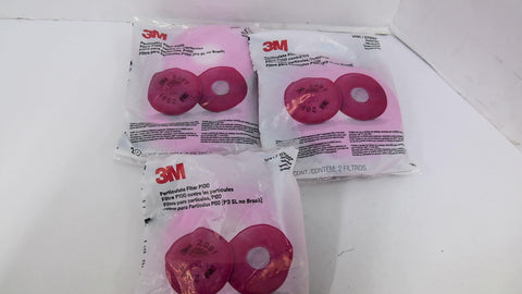 3M P100 Particulate Filter 2091/07000 Lot Of 3