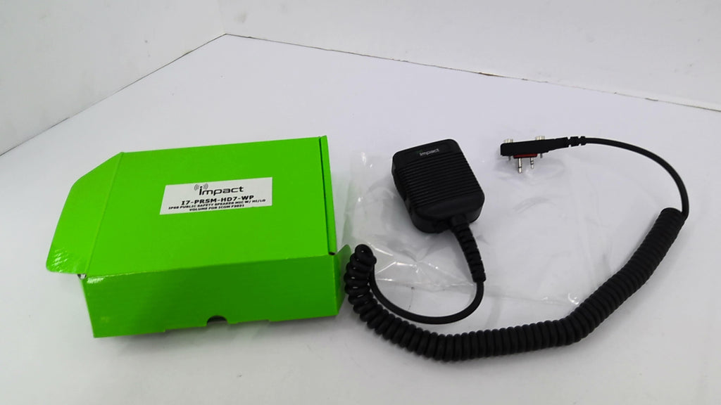 Impact 17-PRSM-HD7-WP IP68 Public Safety Speaker Mic W/ HI/LO Volume ICOM F3031