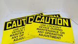 Seton Identification 47817 Caution Signs For LOTO Maintenance Lot Of 4 10"X14"
