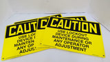Seton Identification 47817 Caution Signs For LOTO Maintenance Lot Of 4 10"X14"