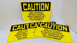 Seton Identification 47817 Caution Signs For LOTO Maintenance Lot Of 4 10"X14"