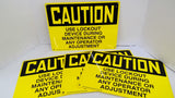 Seton Identification 47817 Caution Signs For LOTO Maintenance Lot Of 4 10"X14"