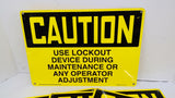 Seton Identification 47817 Caution Signs For LOTO Maintenance Lot Of 4 10"X14"