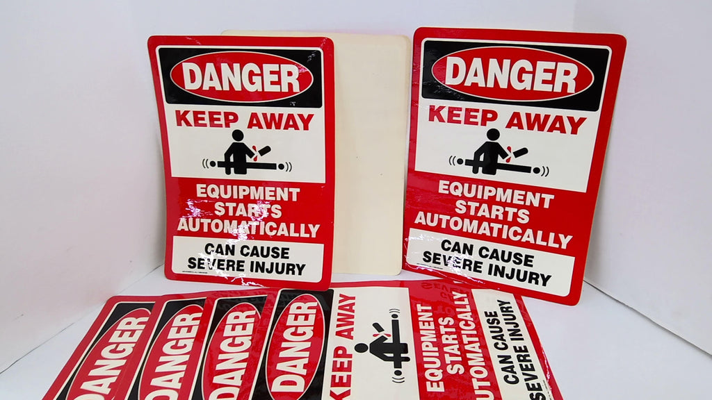 EMED 43614 Adhesive Equipment Danger-Keep Away Sign 10"x14"