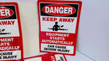 EMED 43614 Adhesive Equipment Danger-Keep Away Sign 10"x14"