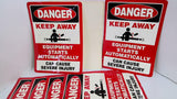 EMED 43614 Adhesive Equipment Danger-Keep Away Sign 10"x14"