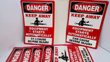 EMED 43614 Adhesive Equipment Danger-Keep Away Sign 10"x14"