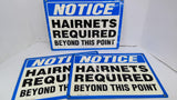 EMED 40489 Plastic Hairnet Area Warning Sign 10"X14" Lot Of 3